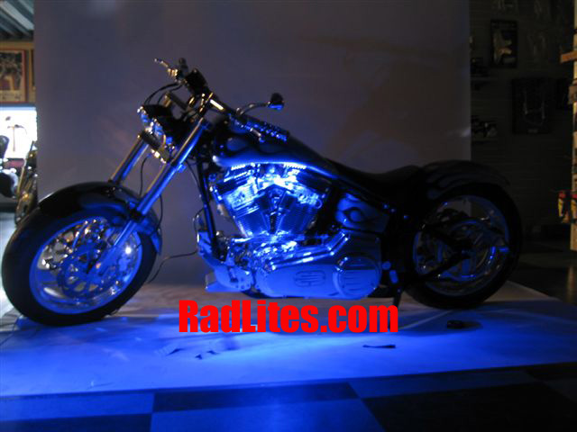 Brightest! RadLites 6 Piece Blue Motorcycle 66 LED Light Kit 